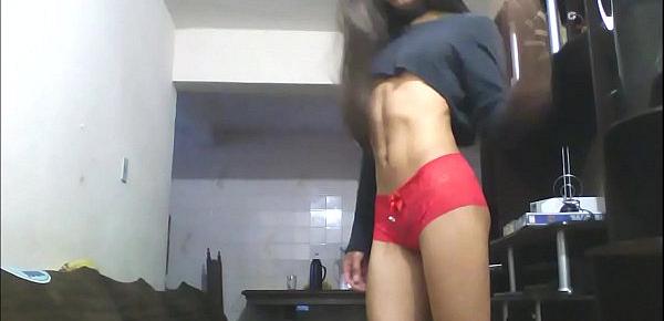  teen tranny sexy dancing and strip